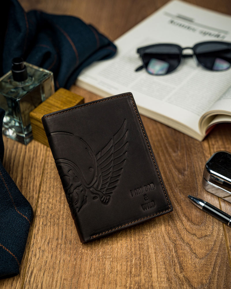 Гаманець чоловічий I AM BAD and WILD N4-HUB BROWN Гаманець чоловічий I AM BAD and WILD N4-HUB BROWN